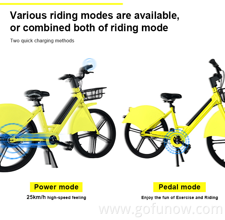 Bluetooths Gps Ble automatic Lock Smart City Electric Bike Rental Ride Shared EV System Solution Rental Bicycle Sharing Ebike